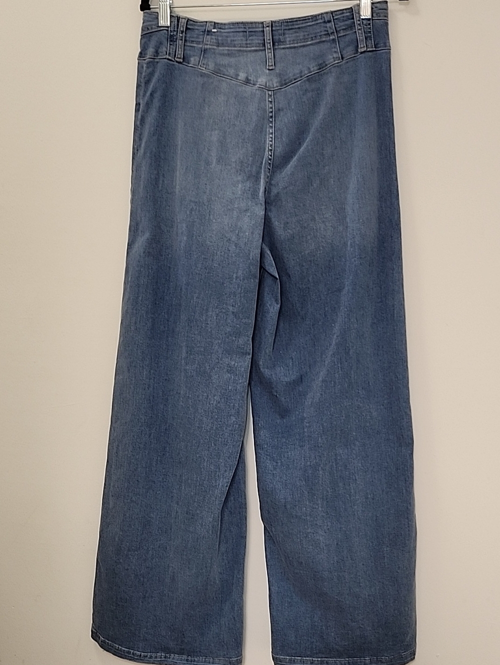 Free PeopleLibre High Rise Wide Leg Stretch Denim Jeans Meduim Wash Blue Size 31 - Picture 11 of 16